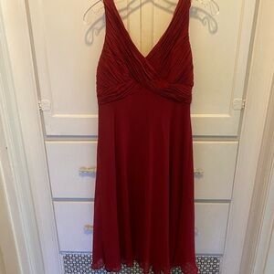 Jones Wear Deep Red Midi Dress